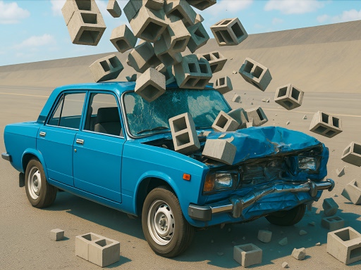 Game Screenshot Car Crash Test: Abandoned City