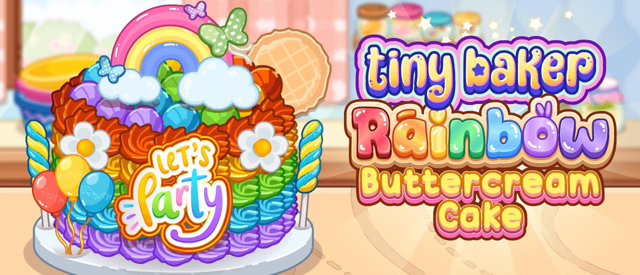 Game Screenshot Tiny Baker Rainbow Buttercream Cake