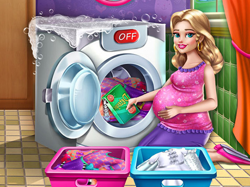 Game Screenshot Mommy Washing Clothes