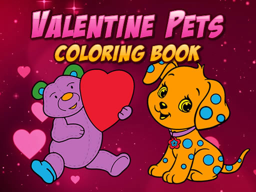 Game Screenshot Valentine Pets Coloring Book