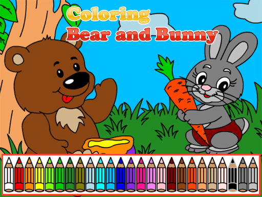Game Screenshot Coloring Bear and Bunny
