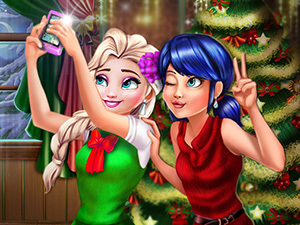 Game Screenshot Ladybug And Elsa Xmas Selfie