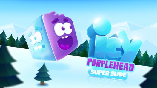 Game Screenshot Icy Purple Head - Jump and slide dash game