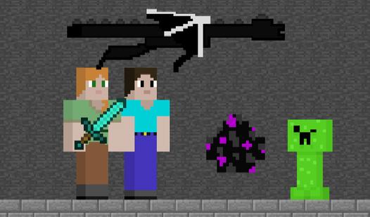 Game Screenshot Steve and Alex Dragon Egg