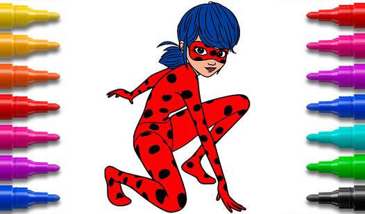 Game Screenshot Lady Bug and Marinette Coloring Pages