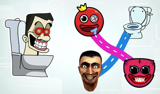 Game Screenshot Skibidi Toilet and Huggy Draw a Path