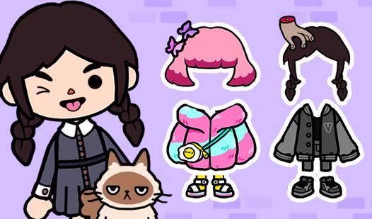 Game Screenshot Toca Boca Wednesday Addams