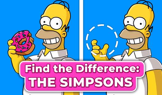 Game Screenshot Find the Difference: The Simpsons