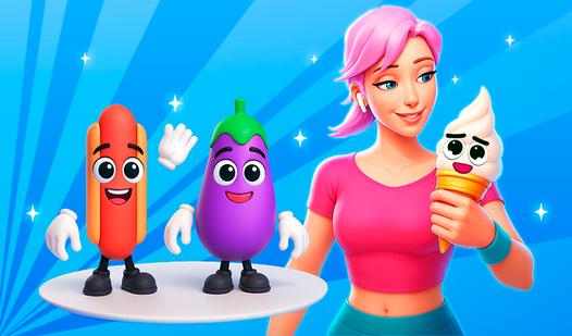 Game Screenshot Tasty Runner of Food Squad: Feed the Girl 3D