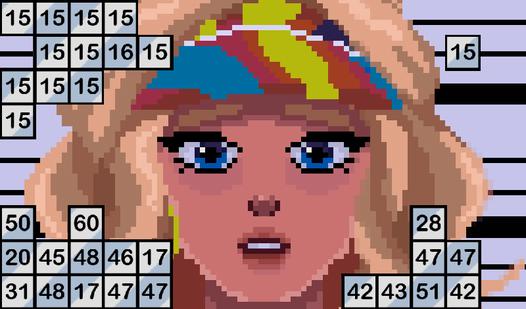 Game Screenshot Color by number: Barbie