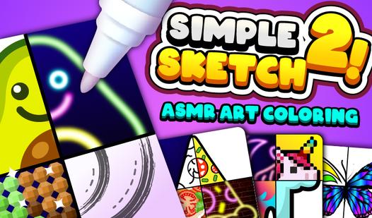 Game Screenshot Simple Sketch 2! ASMR Art Coloring