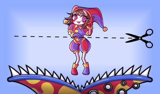 Game Screenshot Cut the Digital Circus: The Amazing Clicker