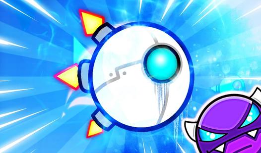 Game Screenshot Geometry Dash black and white swing