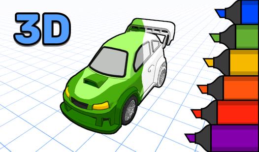Game Screenshot 3D Coloring Book: Cars