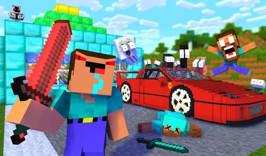 Game Screenshot Noob and Herobrine vs Hacker: Adventure