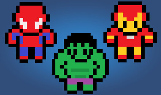 Game Screenshot Pictures by Numbers: Superheroes