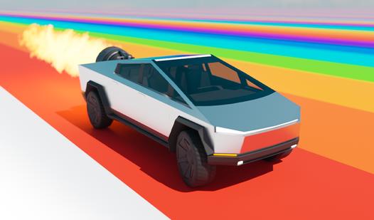 Game Screenshot Rocket Truck - Crazy Stunts On Jet Cybertruck!