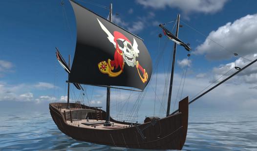 Game Screenshot Pirates. Naval battle.