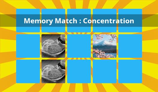 Game Screenshot Memory Match : Concentration