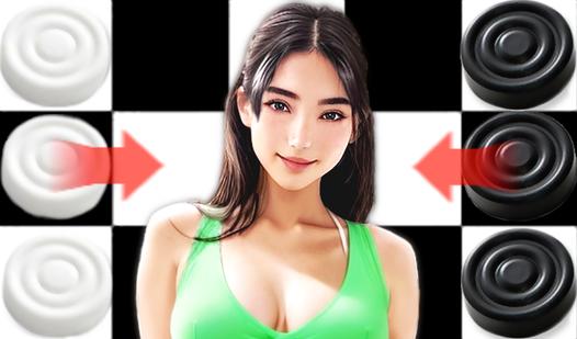 Game Screenshot The girl wants to play checkers