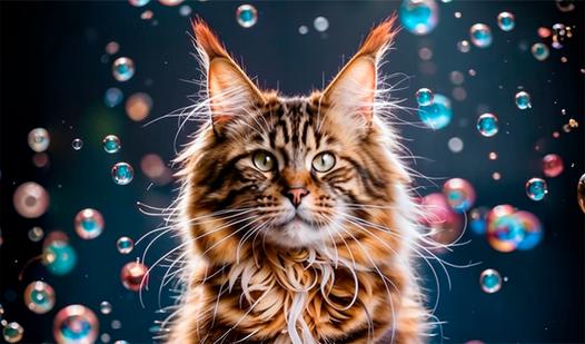 Game Screenshot Connect the cats: Put together a Maine Coon!
