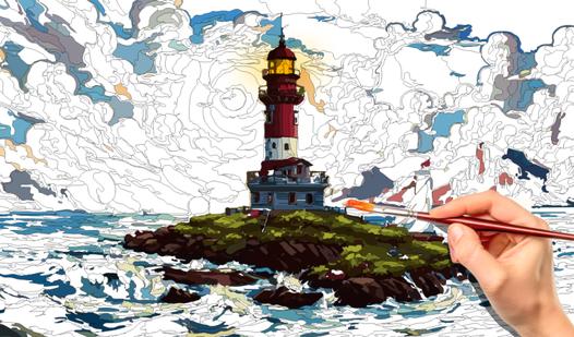 Game Screenshot Coloring book online: coloring pages o"Nature"