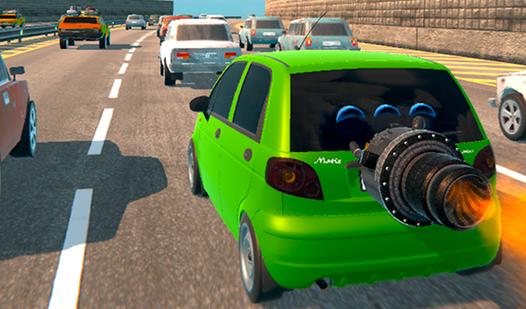 Game Screenshot Checkers on Turbo Cars