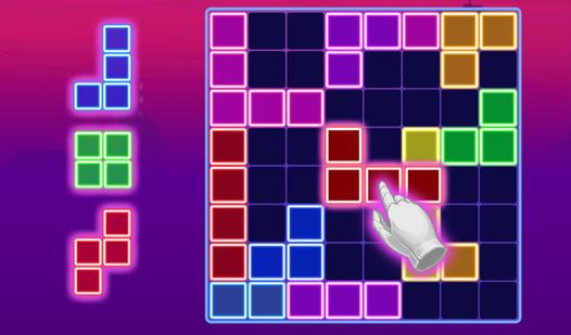 Game Screenshot Block Puzzle: Neon Adventure