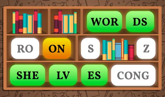 Game Screenshot Words on Shelves