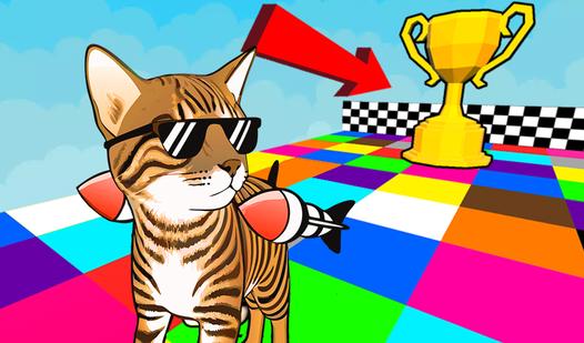 Game Screenshot Cat, get on the right color!
