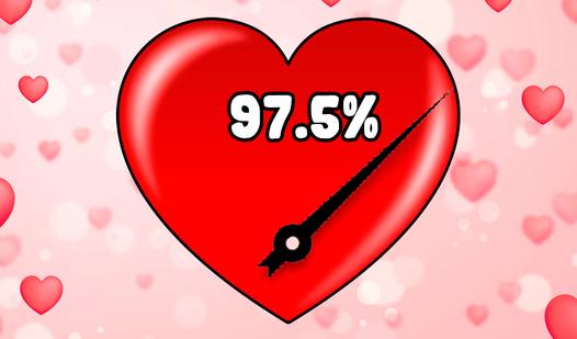 Game Screenshot Love Meter. Merge pair.