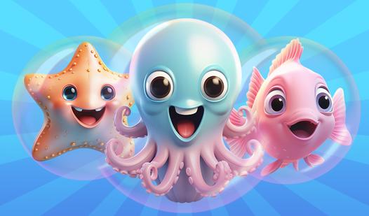 Game Screenshot Merge Fish in 2048!