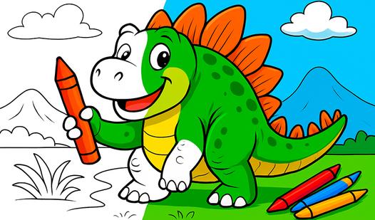 Game Screenshot Coloring Book: In the World of Dinosaurs