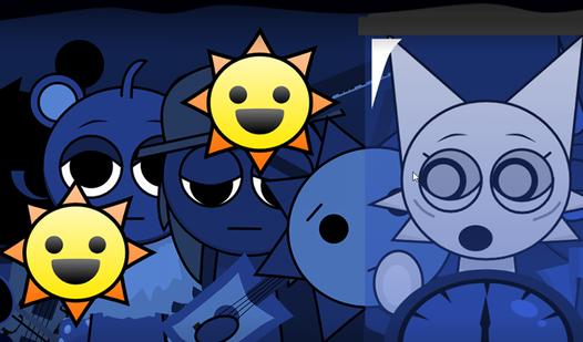 Game Screenshot Sprunki Blue Спрунки под водой