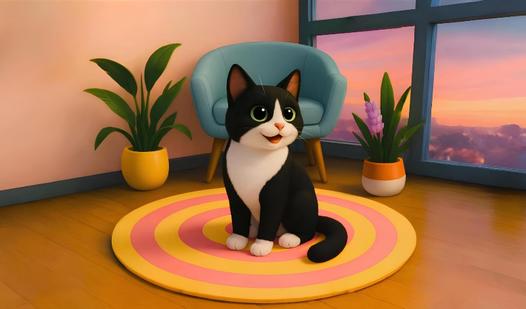 Game Screenshot Cartoon cat: naughty kitten