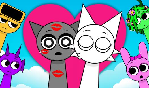 Game Screenshot Sprunki Kissing Mod