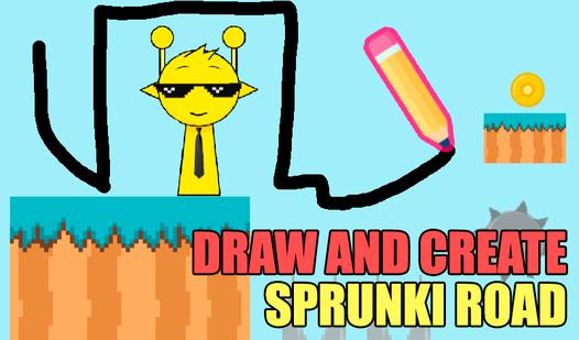 Game Screenshot Draw and create Sprunki road