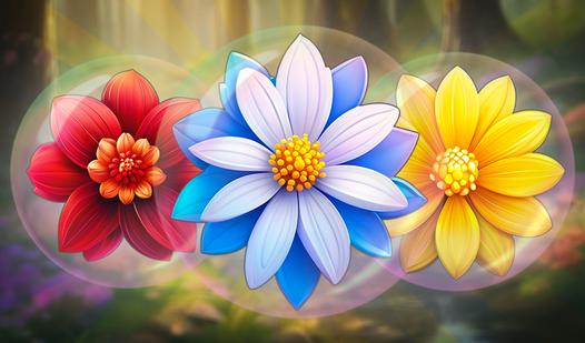 Game Screenshot Merge Flowers: Bubbles!