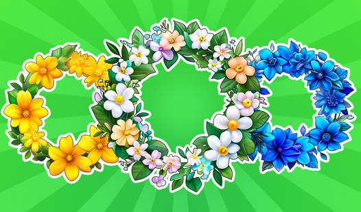 Game Screenshot Merge: Wreath of Flowers!