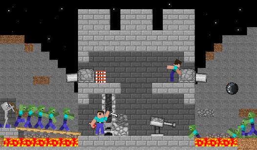 Game Screenshot Noobs are building a base against zombies