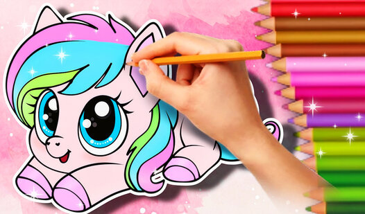 Game Screenshot Draw a Pony: ASMR coloring book