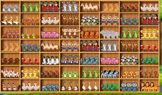 Game Screenshot Animals on the shelves