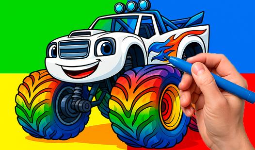 Game Screenshot Coloring in the World of Monster Trucks
