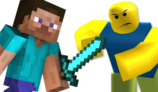 Game Screenshot Noob vs Pro RobCraft. MineBlock War Strategy