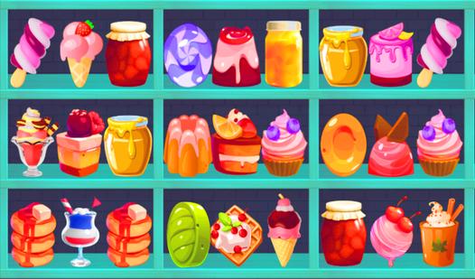 Game Screenshot Sorting Sweets On Shelves