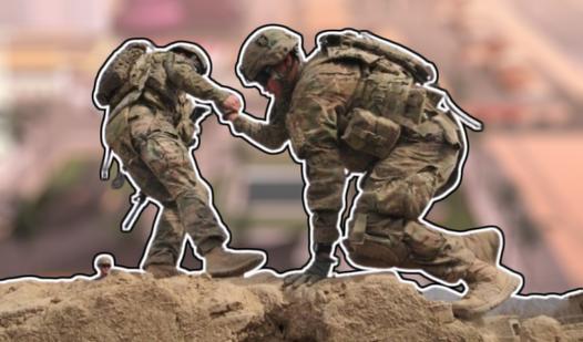 Game Screenshot Soldiers - Capturing points for two players