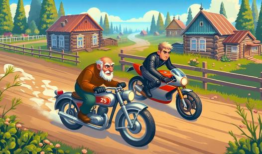 Game Screenshot Dad vs Boy. Together on split screen.