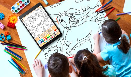 Game Screenshot Horses: Coloring Book for Girls