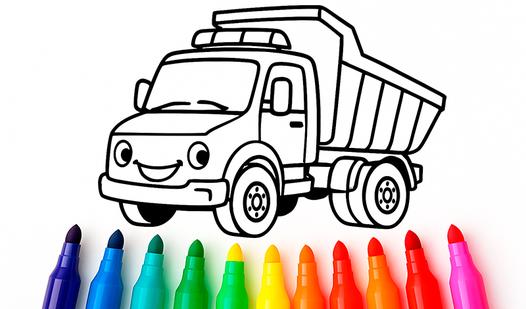 Game Screenshot Construction Vehicles Coloring for Kids