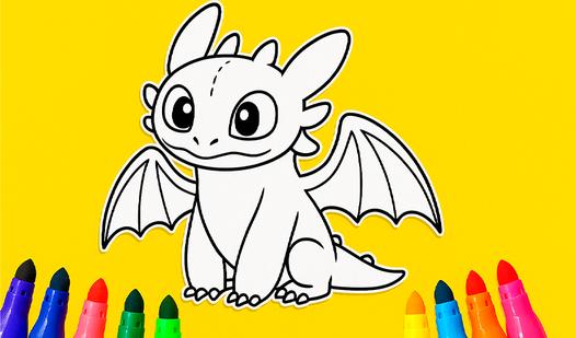 Game Screenshot Dragons and Toothless Coloring